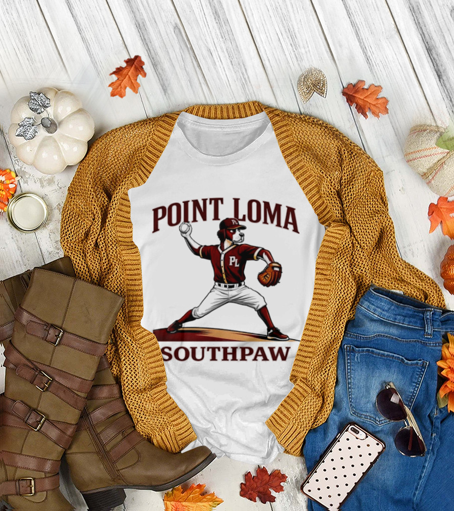 Point Loma Southpaw Baseball Pitcher T-Shirt