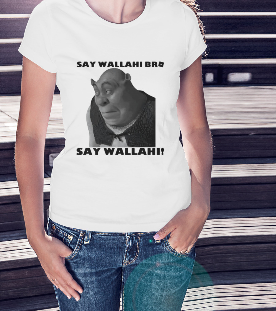 Shrek Say Wallahi Bro Meme Face Roblox T-Shirt