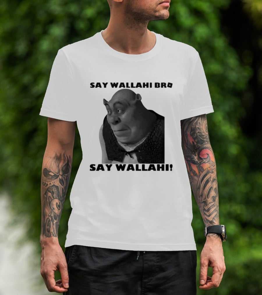 Shrek Say Wallahi Bro Meme Face Roblox T-Shirt