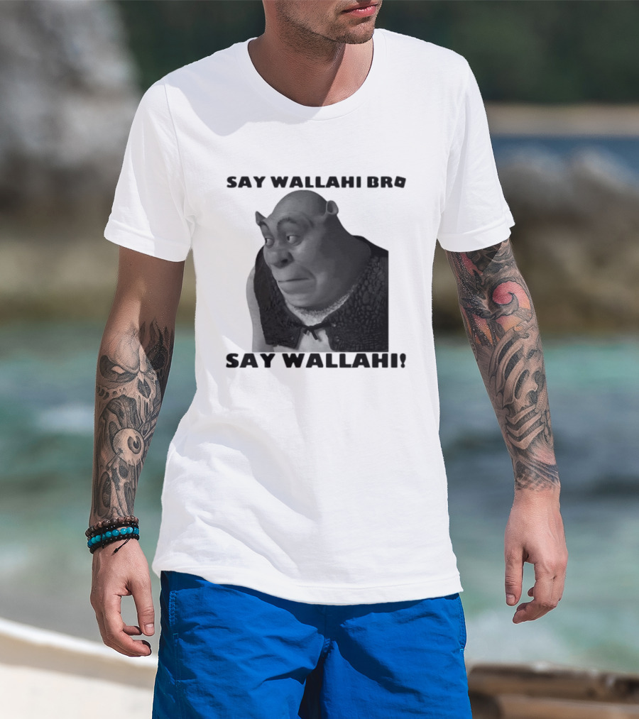 Shrek Say Wallahi Bro Meme Face Roblox T-Shirt