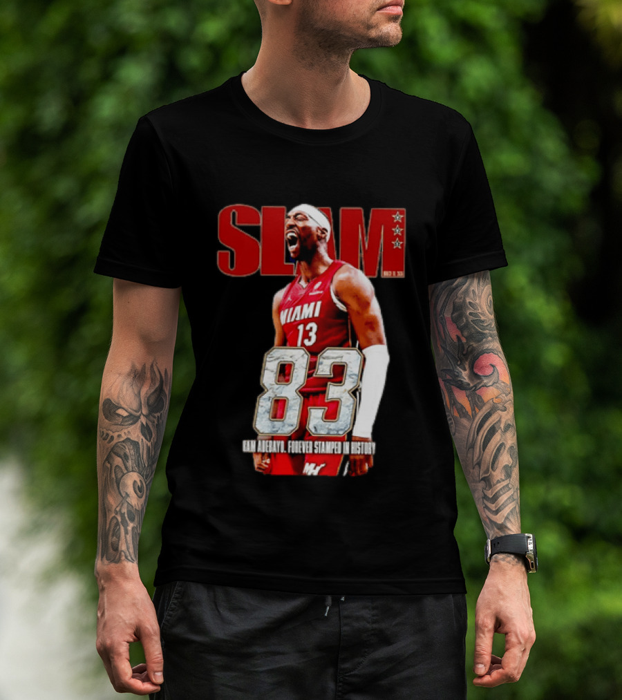 SLAM Bam Adebayo Miami Heat 13 Forever Stamped In History 83 T-Shirt