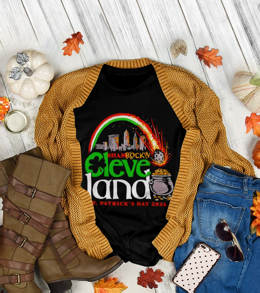 Cleveland Shamrockin Skyline Comet St. Patrick's Day 2026 Celebration T-Shirt