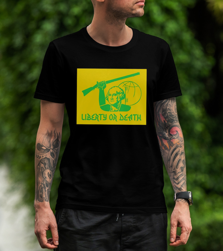Liberty Or Death 2026 Washington Rifle Globe T-Shirt