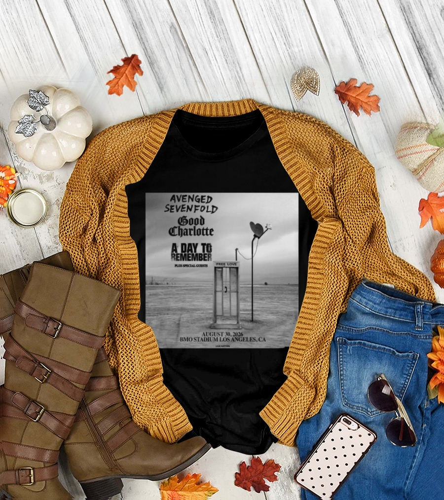 Avenged Sevenfold Good Charlotte A Day To Remember Concert BMO Stadium Los Angeles August 30 2026 T-Shirt