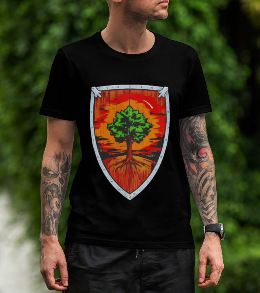 Ser Duncan The Tall Shield Tree Green Warrior Crest T-Shirt