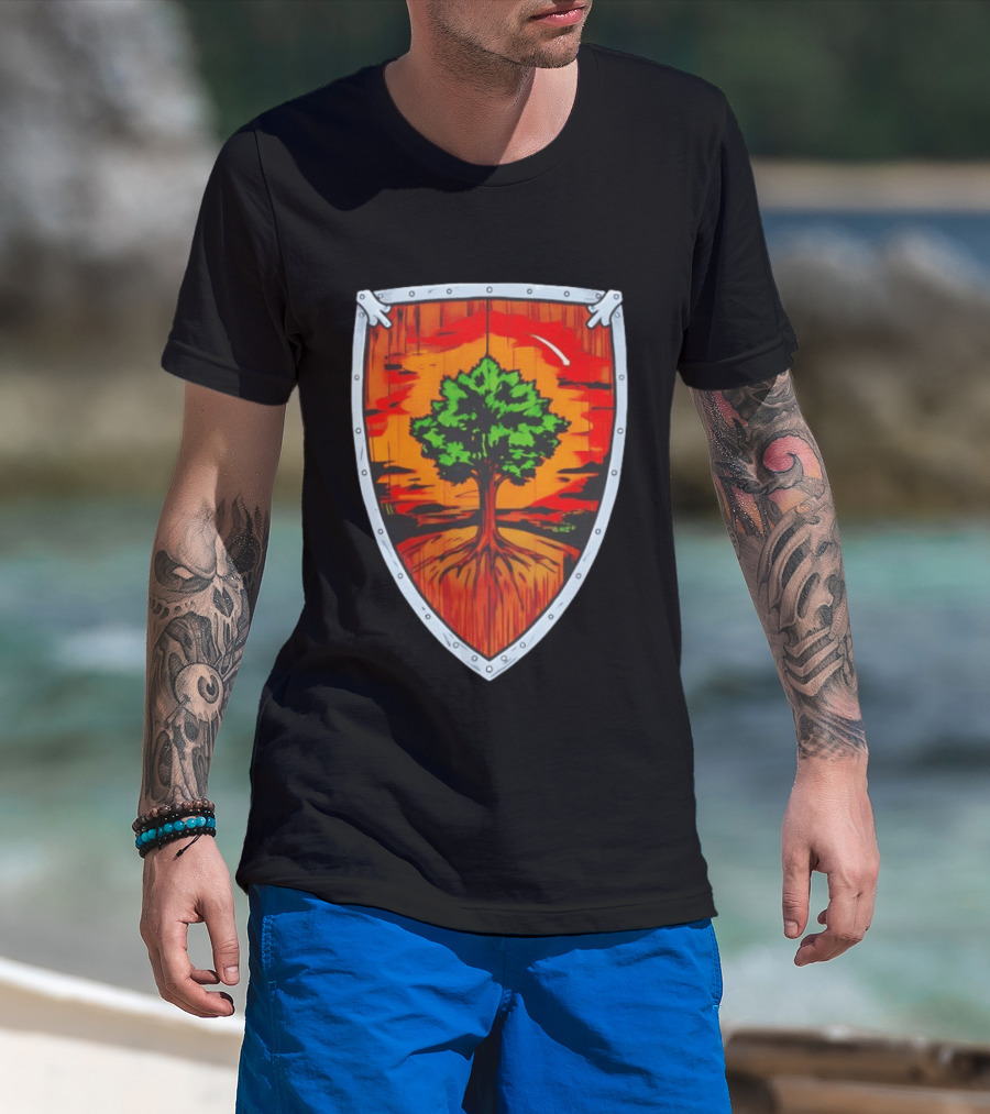 Ser Duncan The Tall Shield Tree Green Warrior Crest T-Shirt
