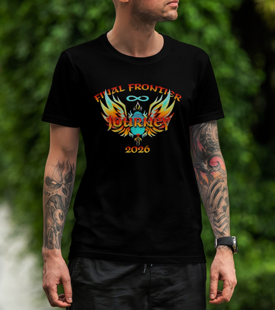 Journey Final Frontier 2026 Infinity Wings Flame T-Shirt