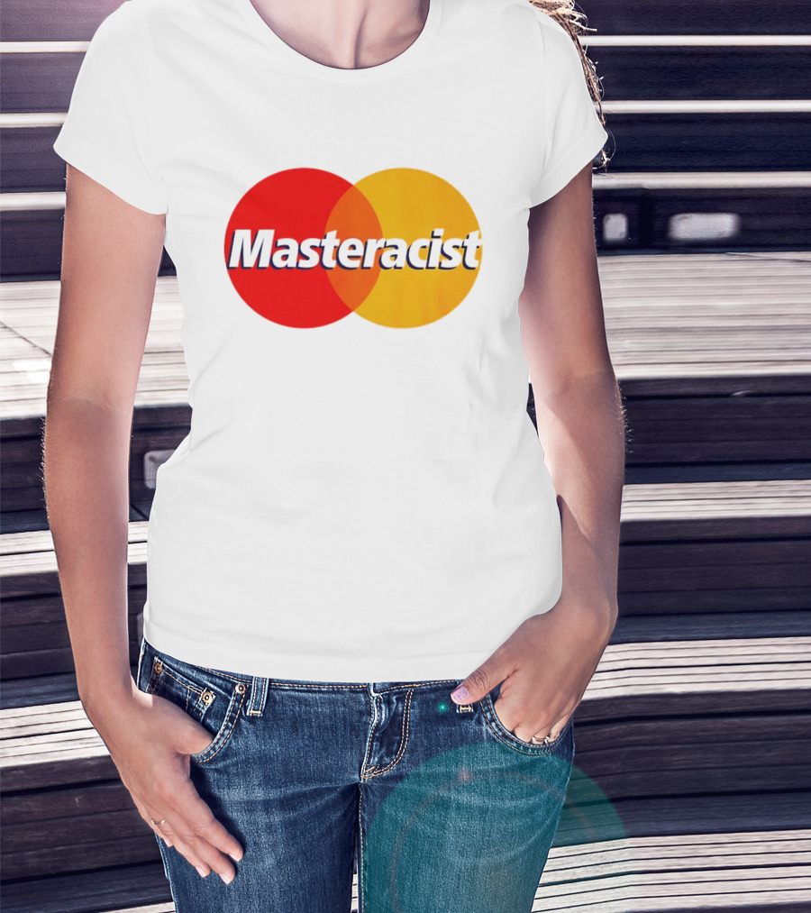 Masteracist Mastercard Parody Logo Red And Yellow Circles T-Shirt