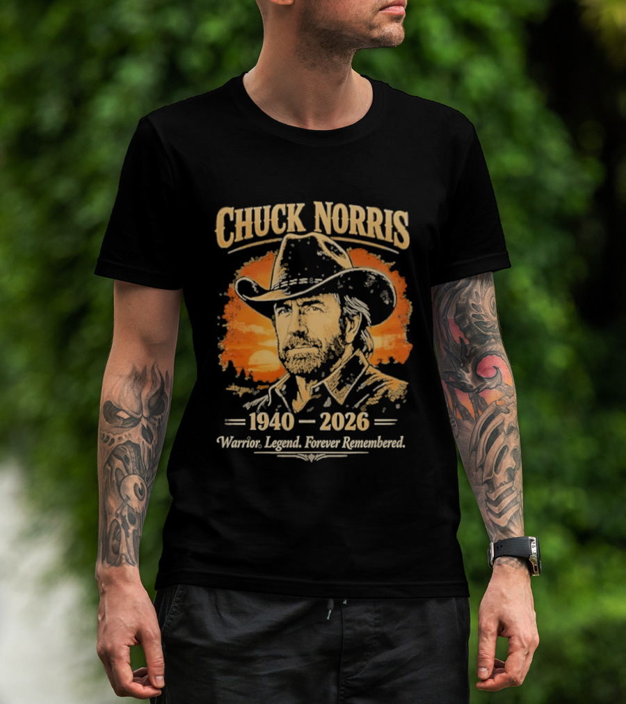 Chuck Norris 1940 2026 Warrior Legend Forever Remembered T-Shirt