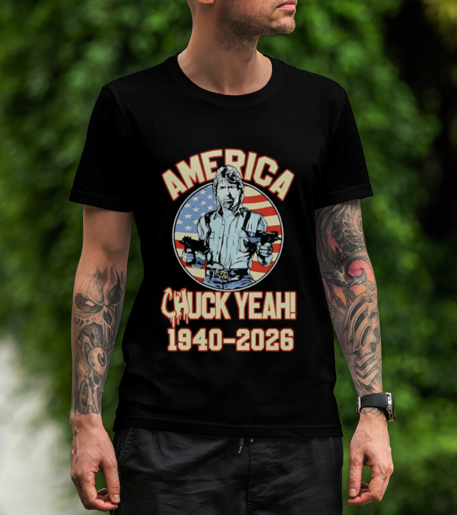 America Chuck Yeah 1940 2026 USA Flag T-Shirt