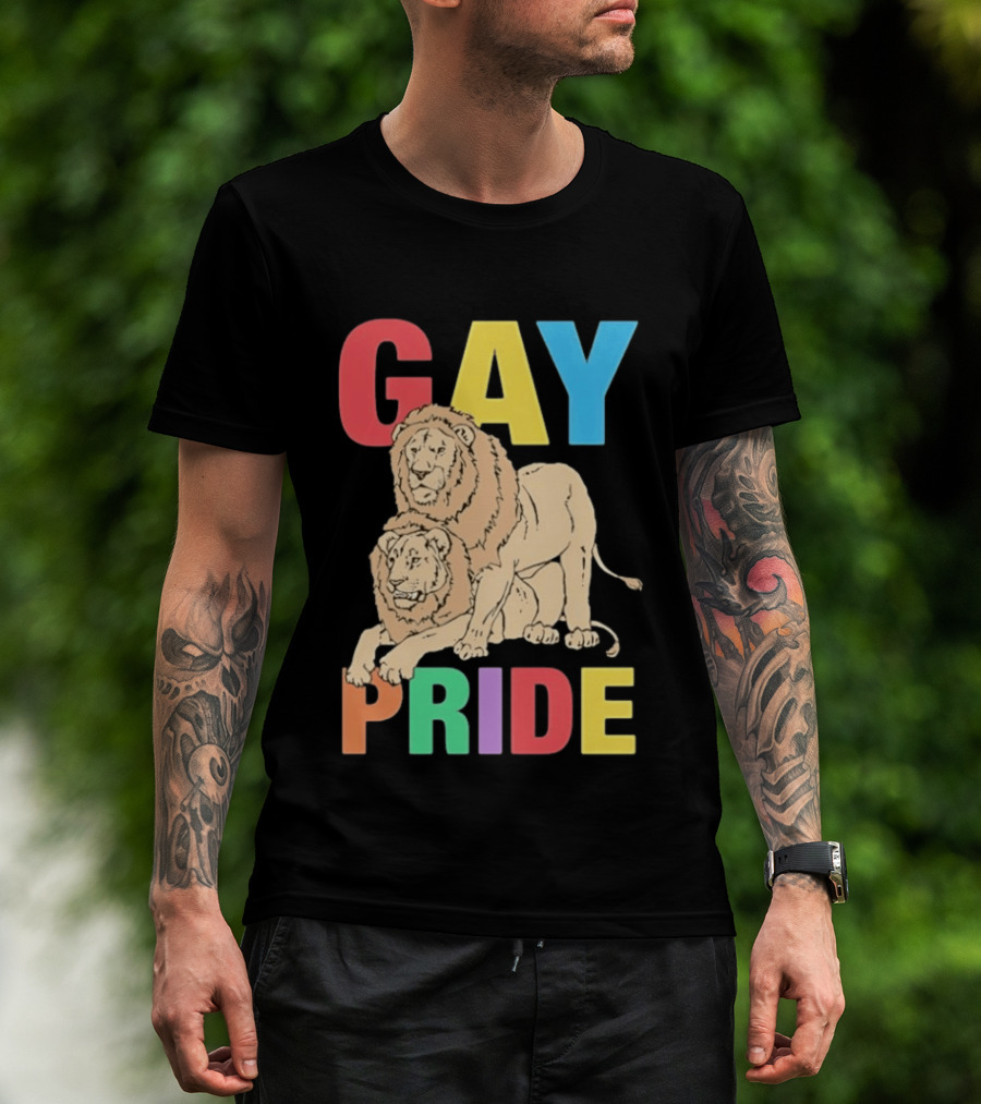 Gay Pride Lions LGBT Rainbow T-Shirt