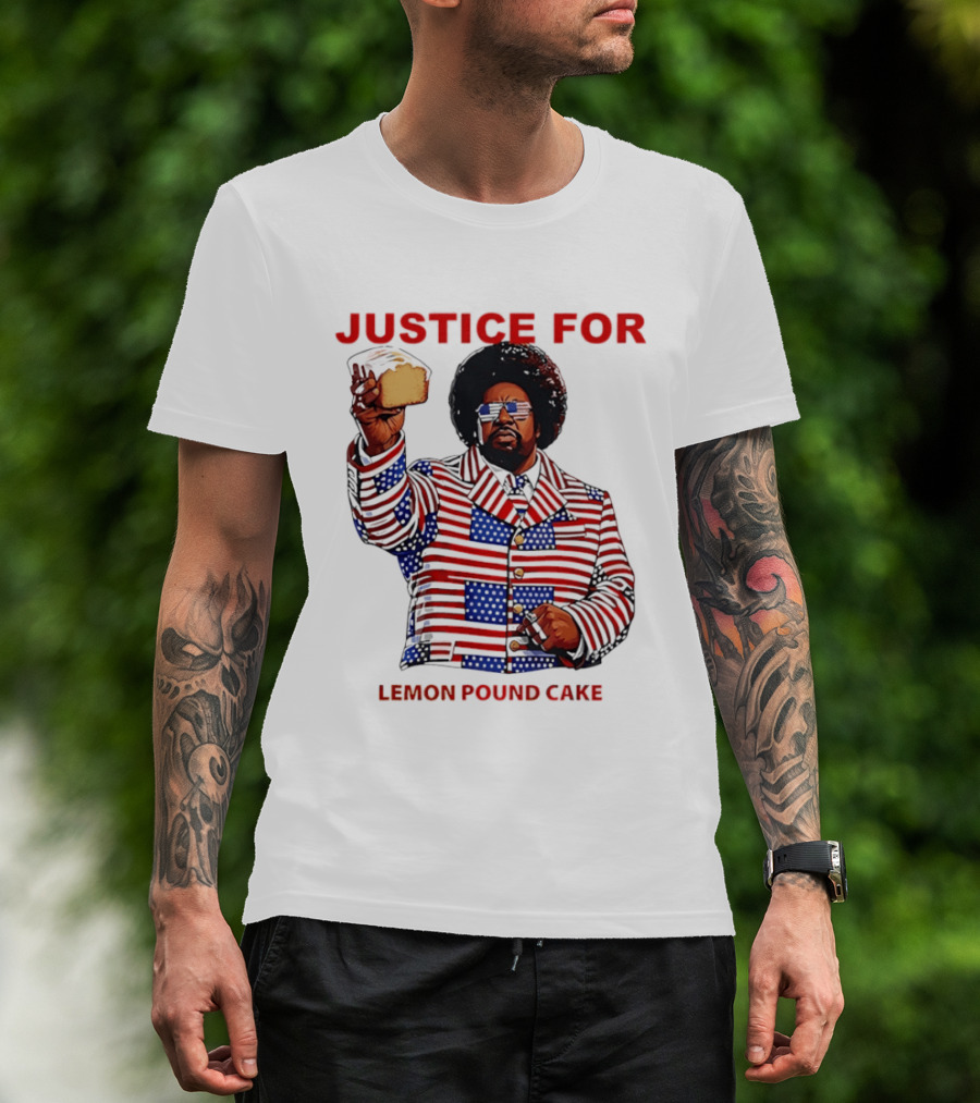 Justice For Lemon Pound Cake Afroman Stars And Stripes Suit T-Shirt