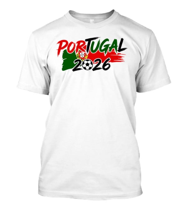 Portugal 2026 World Cup National Team Soccer Flag Crest T-Shirt