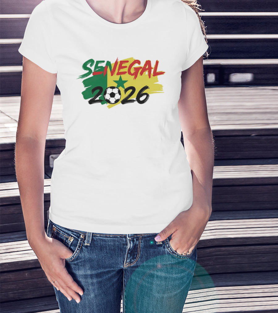 Senegal 2026 World Cup Soccer Team Star Flag T-Shirt