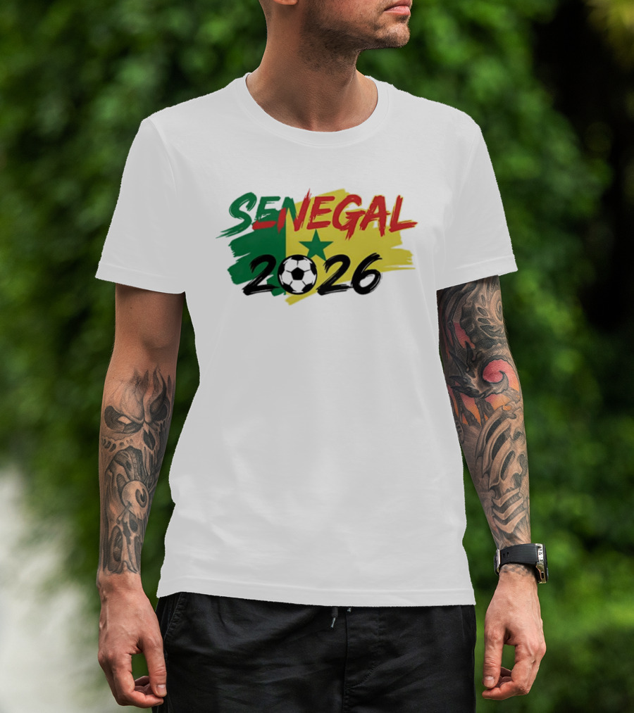 Senegal 2026 World Cup Soccer Team Star Flag T-Shirt