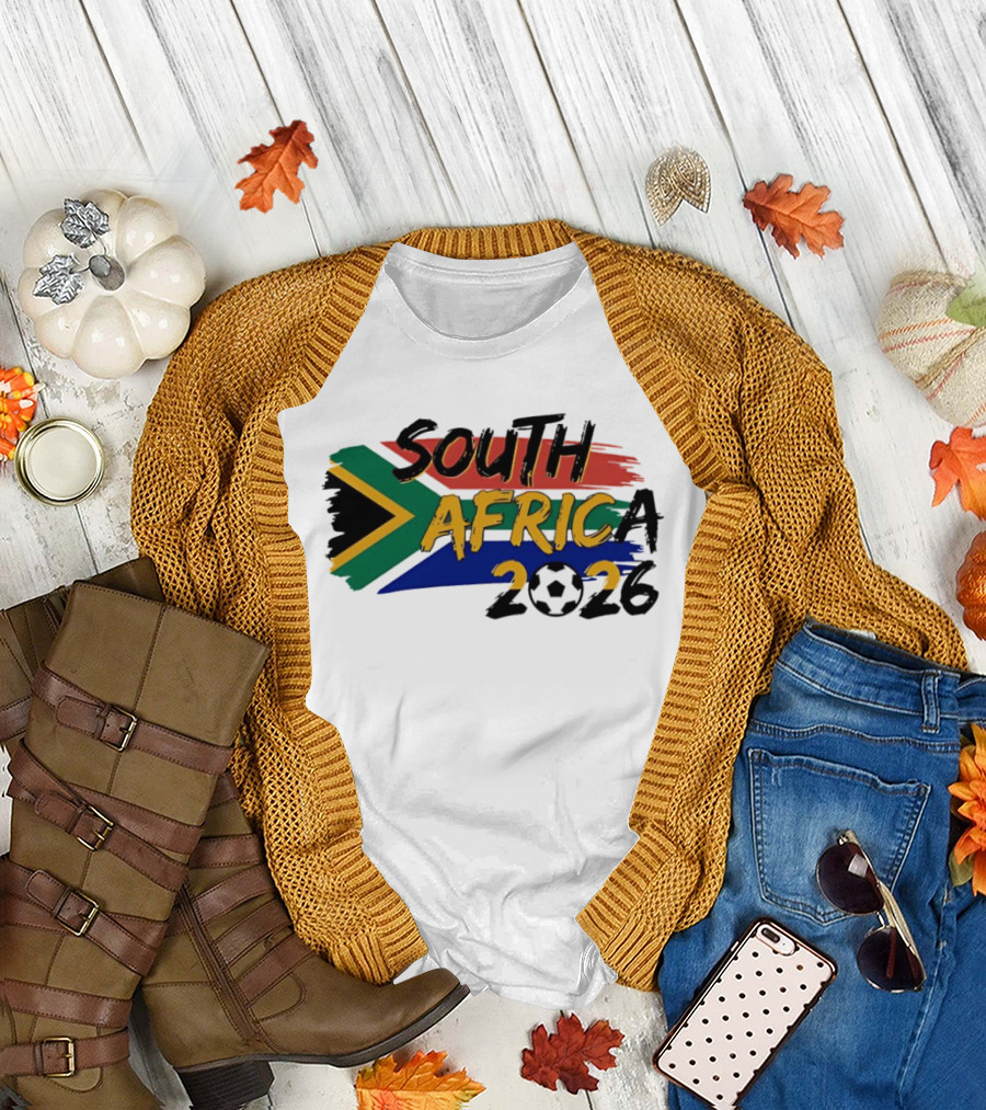 South Africa 2026 Flag Colors Soccer T-Shirt