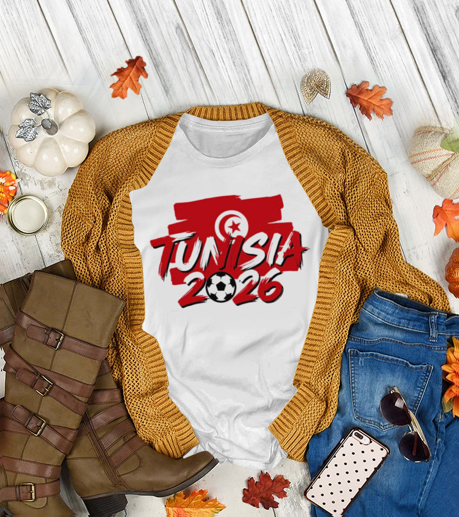 Tunisia 2026 World Cup Soccer Star and Crescent T-Shirt