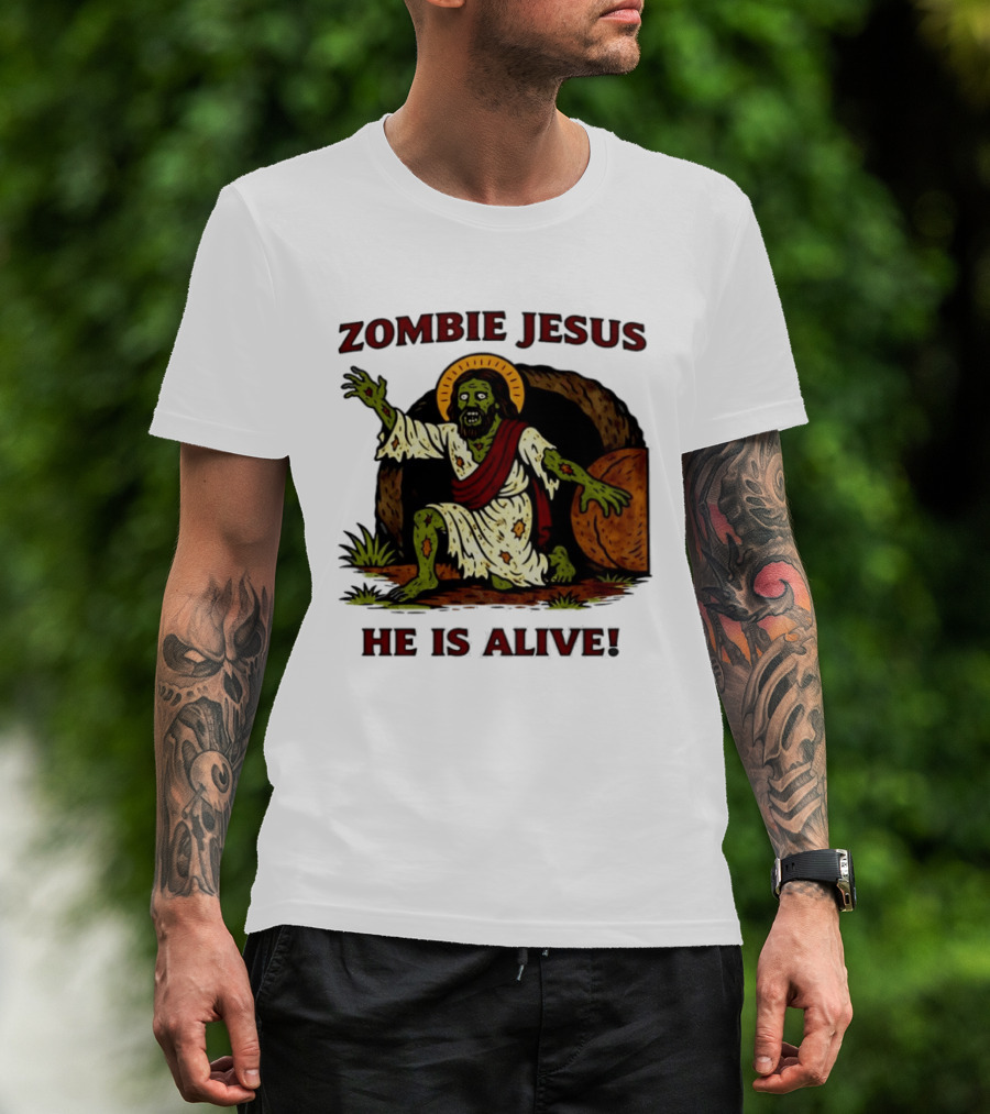 Zombie Jesus He Is Alive Resurrection Meme T-Shirt