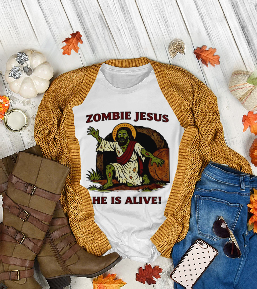 Zombie Jesus He Is Alive Resurrection Meme T-Shirt