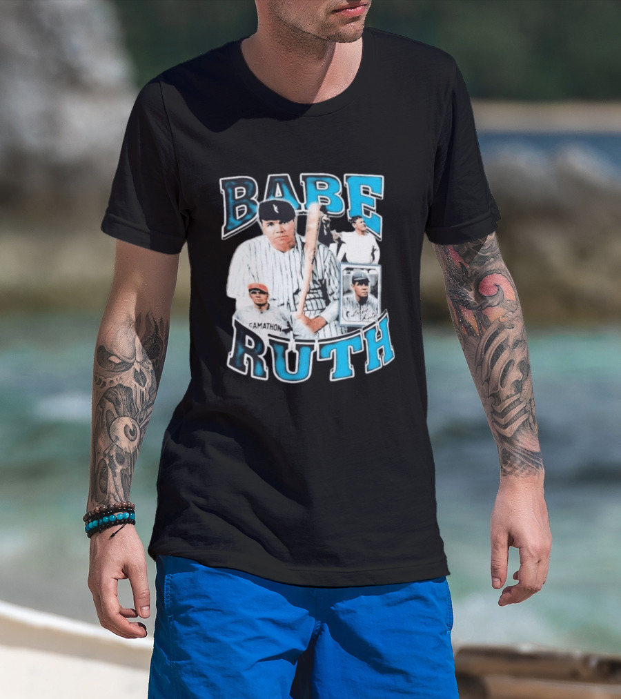 Babe Ruth New York Yankees Iconic Baseball Legend T-Shirt