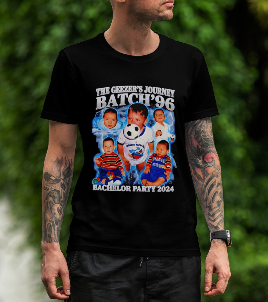 The Geezer's Journey Batch '96 Bachelor Party 2024 Baby Soccer T-Shirt