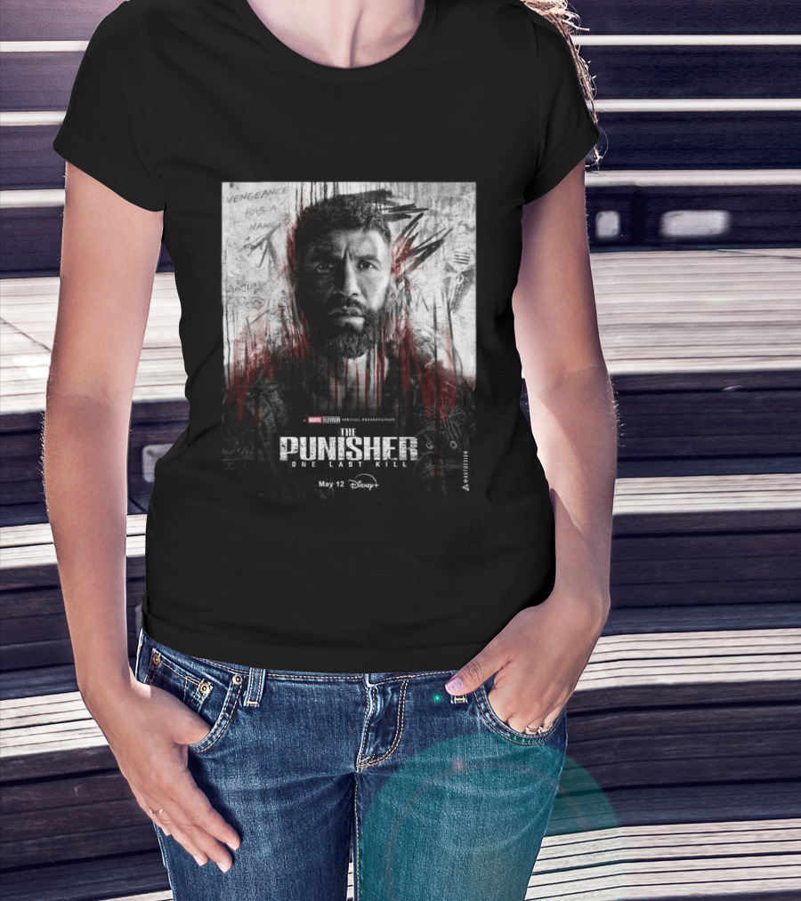 The Punisher One Last Kill Marvel Television Frank Castle May 12 Disney Plus T-Shirt