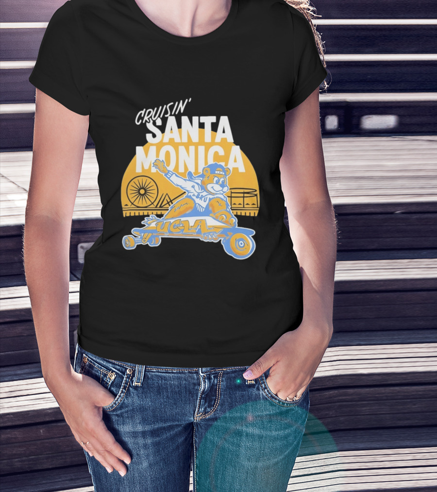 Cruisin' Santa Monica UCLA Bruins Skateboarding Bear T-Shirt