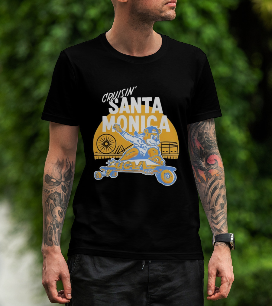 Cruisin' Santa Monica UCLA Bruins Skateboarding Bear T-Shirt