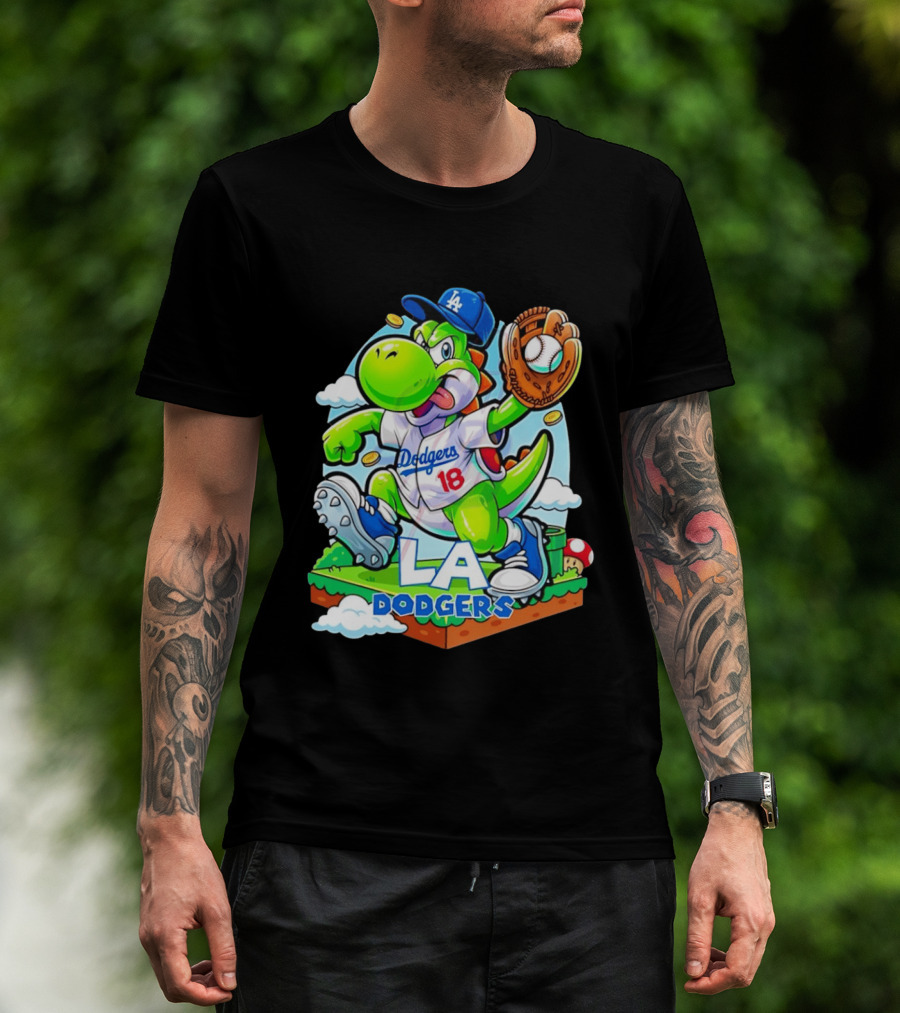 Yoshi Dodgers 18 LA Baseball T-Shirt