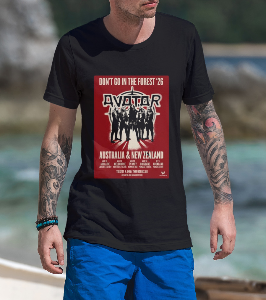 Avatar Band Don't Go In The Forest 2026 Tour Australia New Zealand Dates T-Shirt
