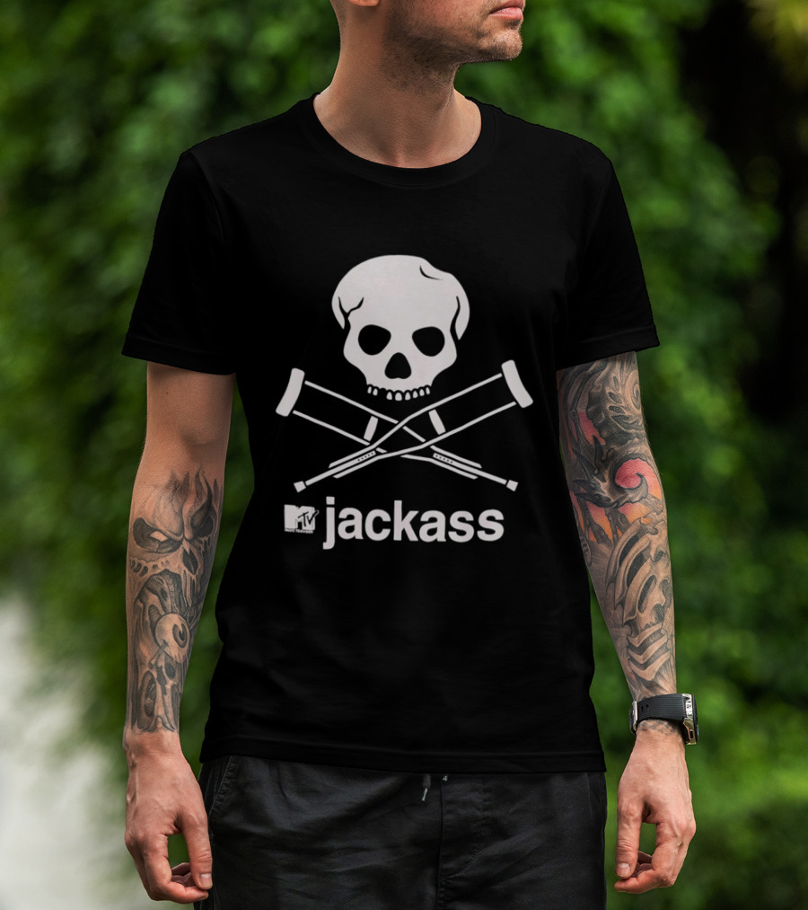 Jackass MTV Skull Crutches T-Shirt