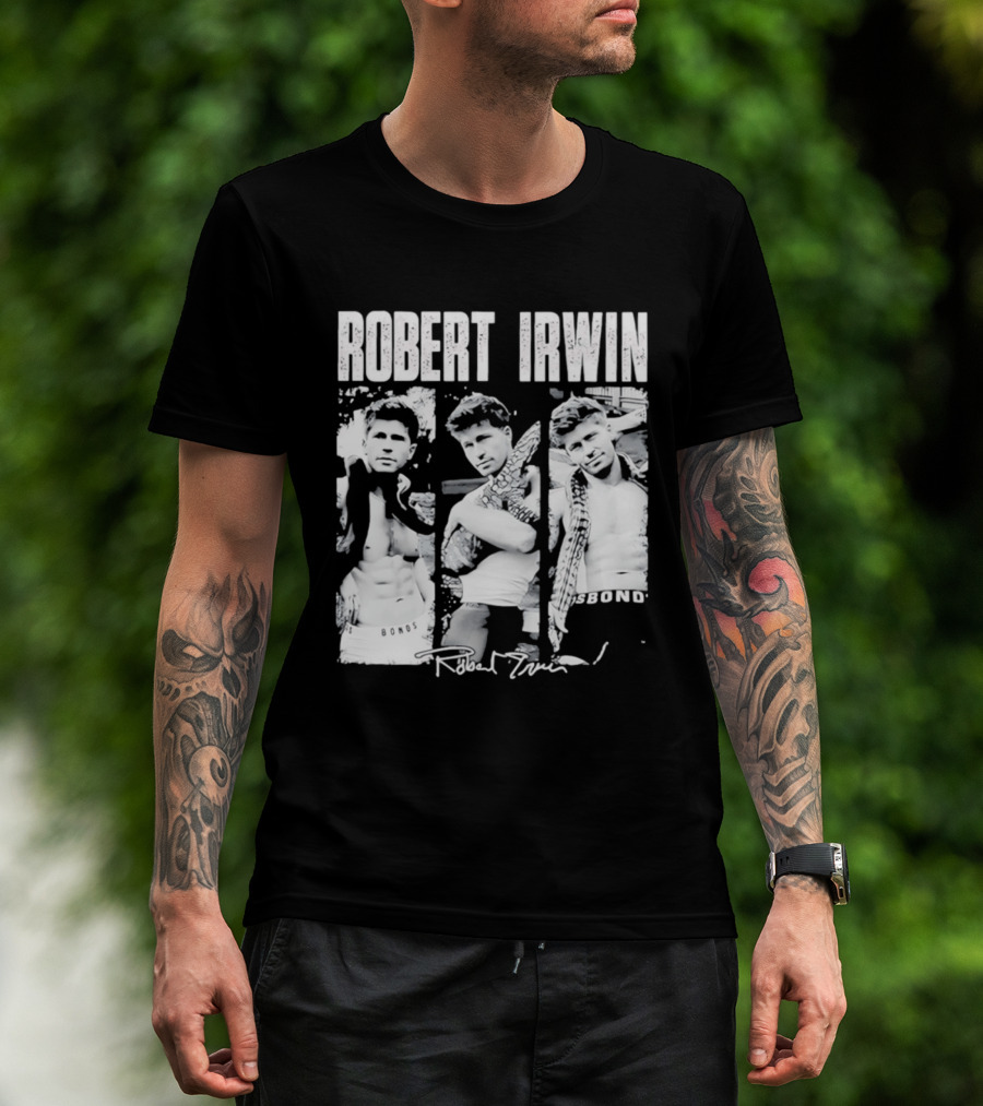 Robert Irwin Animal Wildlife Bonds Crocodile And Signature T-Shirt