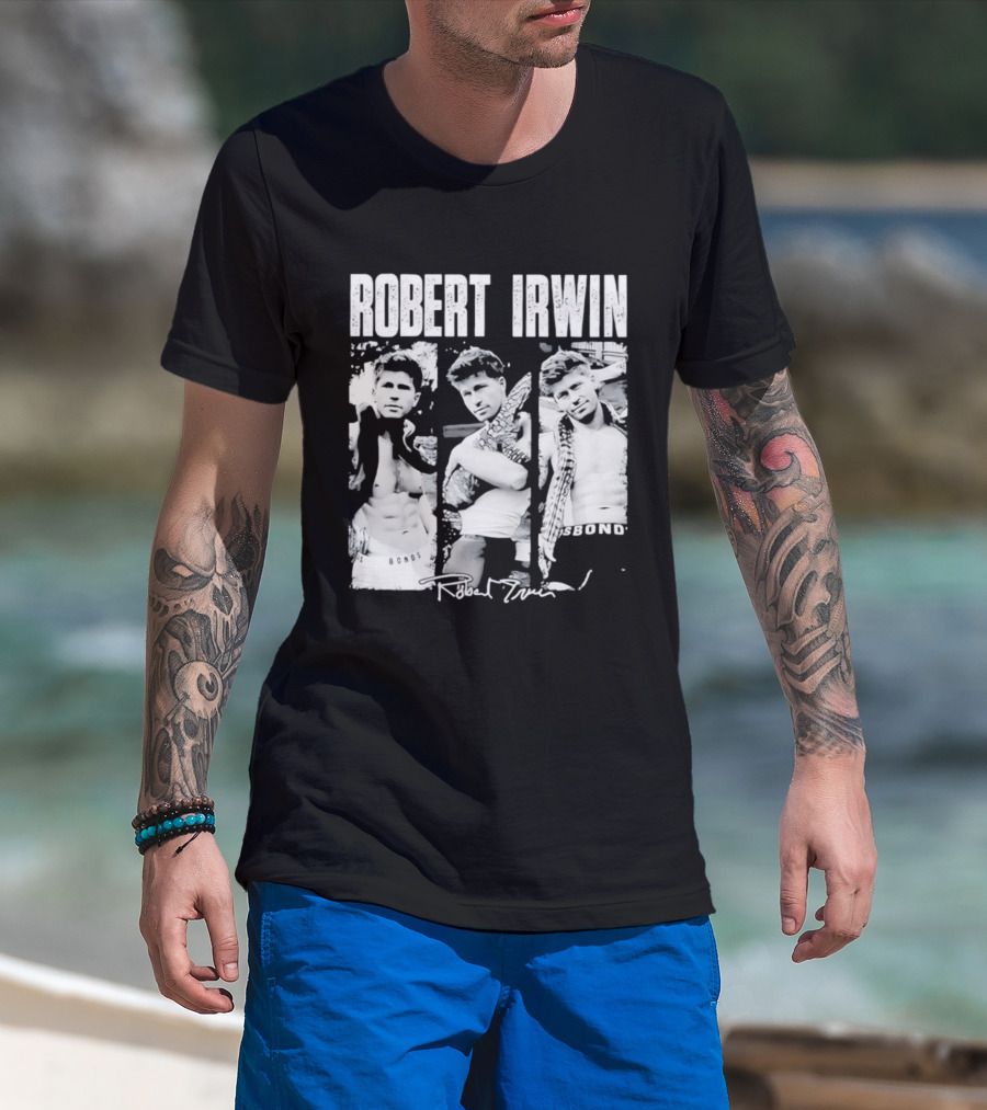 Robert Irwin Animal Wildlife Bonds Crocodile And Signature T-Shirt
