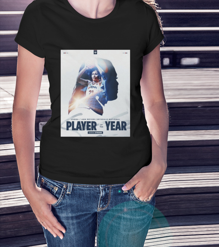 Sarah Strong UConn USBWA Ann Meyers Drysdale National Player Of The Year 2026 T-Shirt