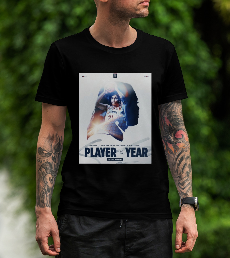 Sarah Strong UConn USBWA Ann Meyers Drysdale National Player Of The Year 2026 T-Shirt