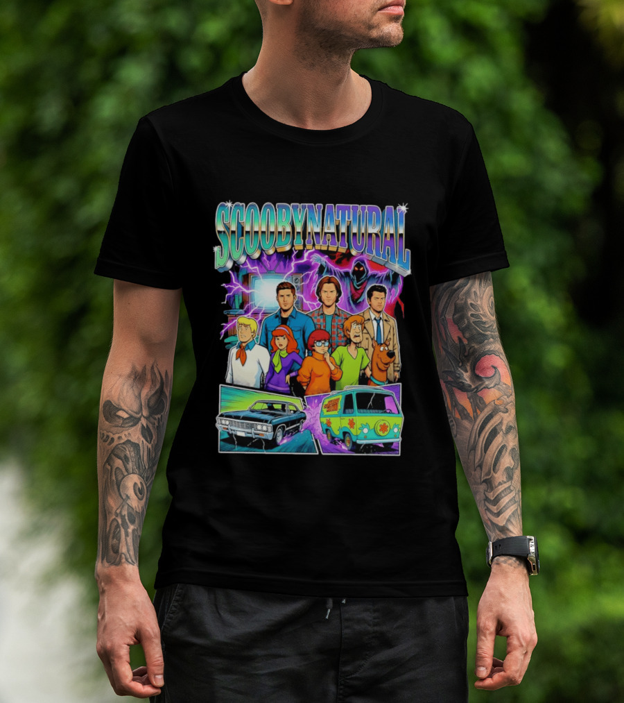 Scoobynatural Supernatural Scooby Doo Mystery Machine Impala Crossover Cartoon T-Shirt