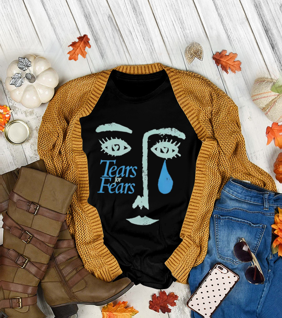 Tears for Fears 1989 Album Face Eyes and Teardrop T-Shirt