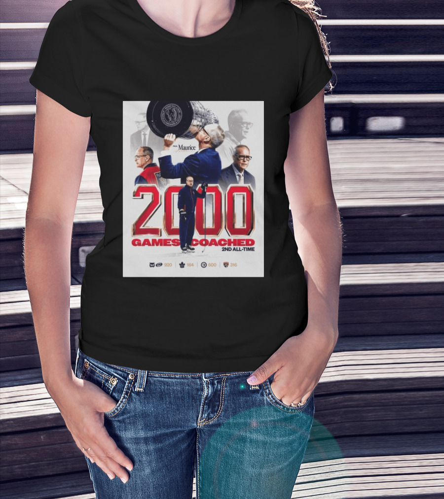 Paul Maurice NHL 2000 Games Coached 2nd All Time Vintage Hockey T-Shirt