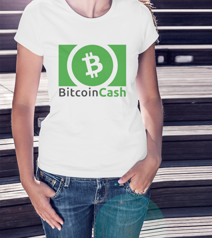 Bitcoin Cash Cryptocurrency Symbol Green Circle T-Shirt