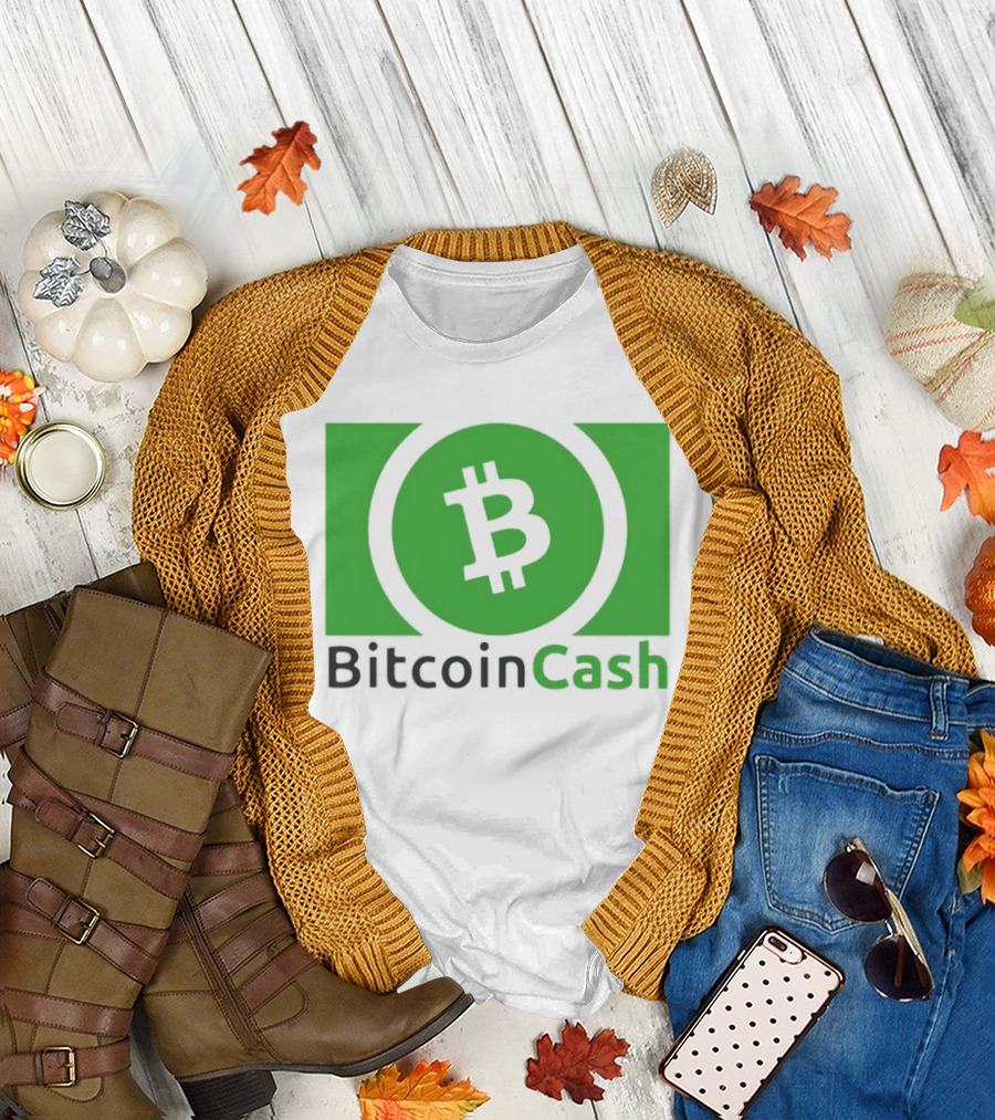 Bitcoin Cash Cryptocurrency Symbol Green Circle T-Shirt