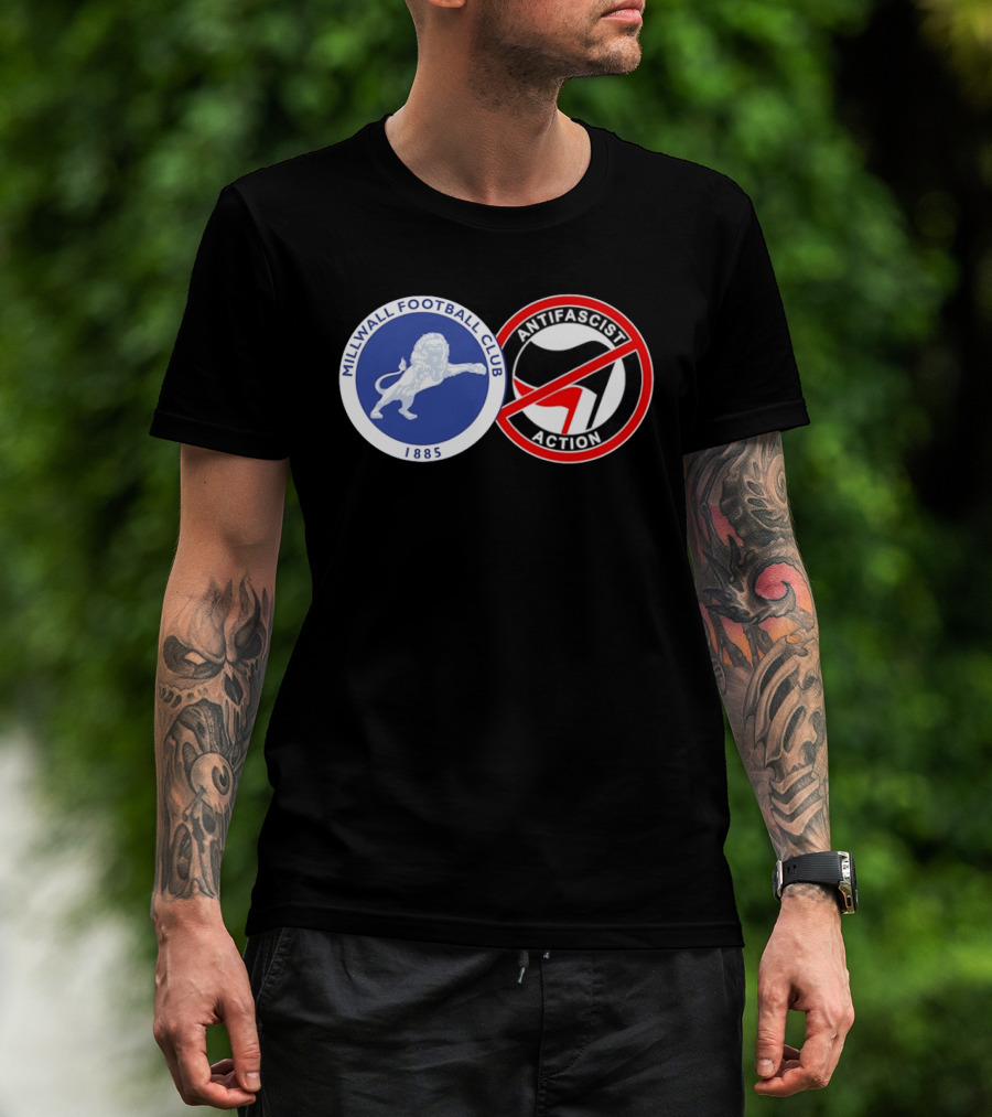 Millwall Football Club 1885 Anti Antifascist Action T-Shirt