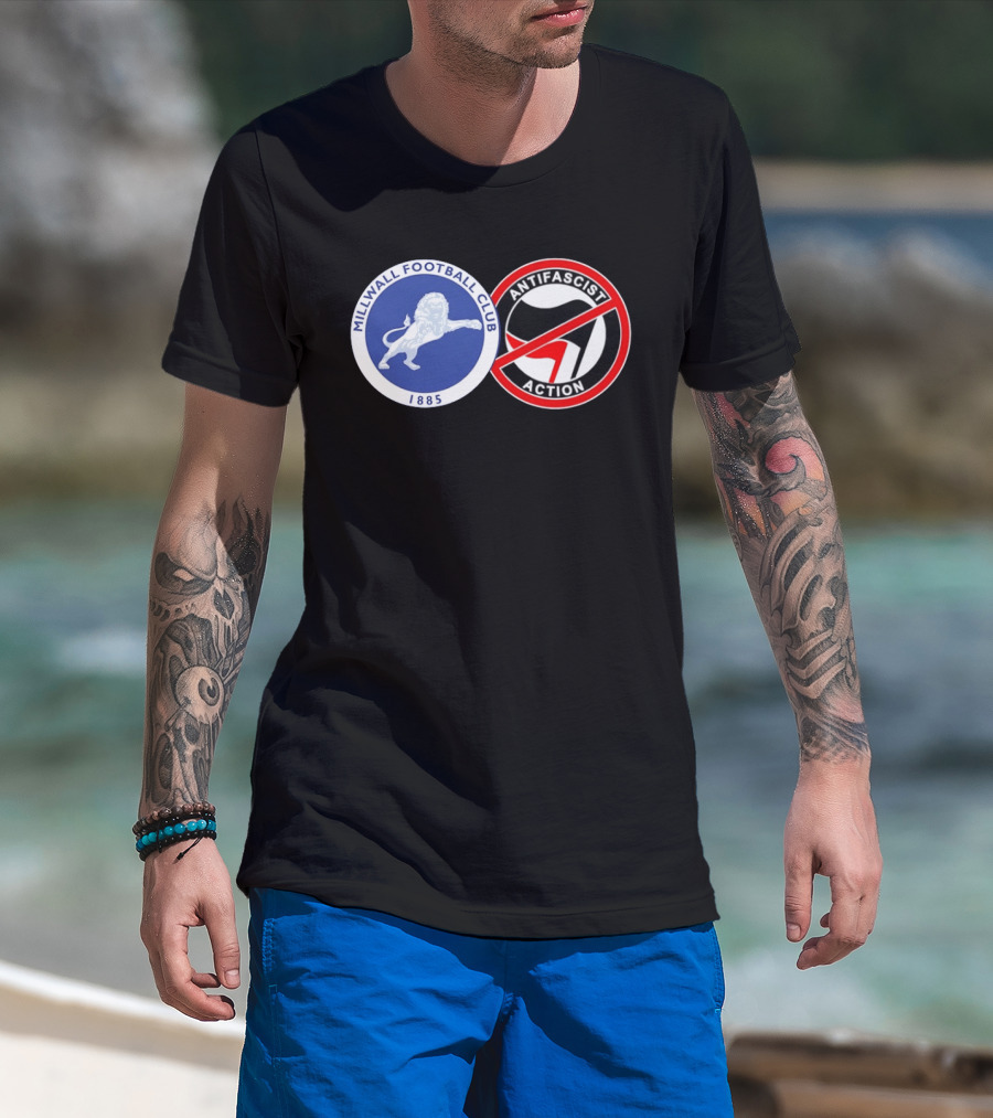 Millwall Football Club 1885 Anti Antifascist Action T-Shirt