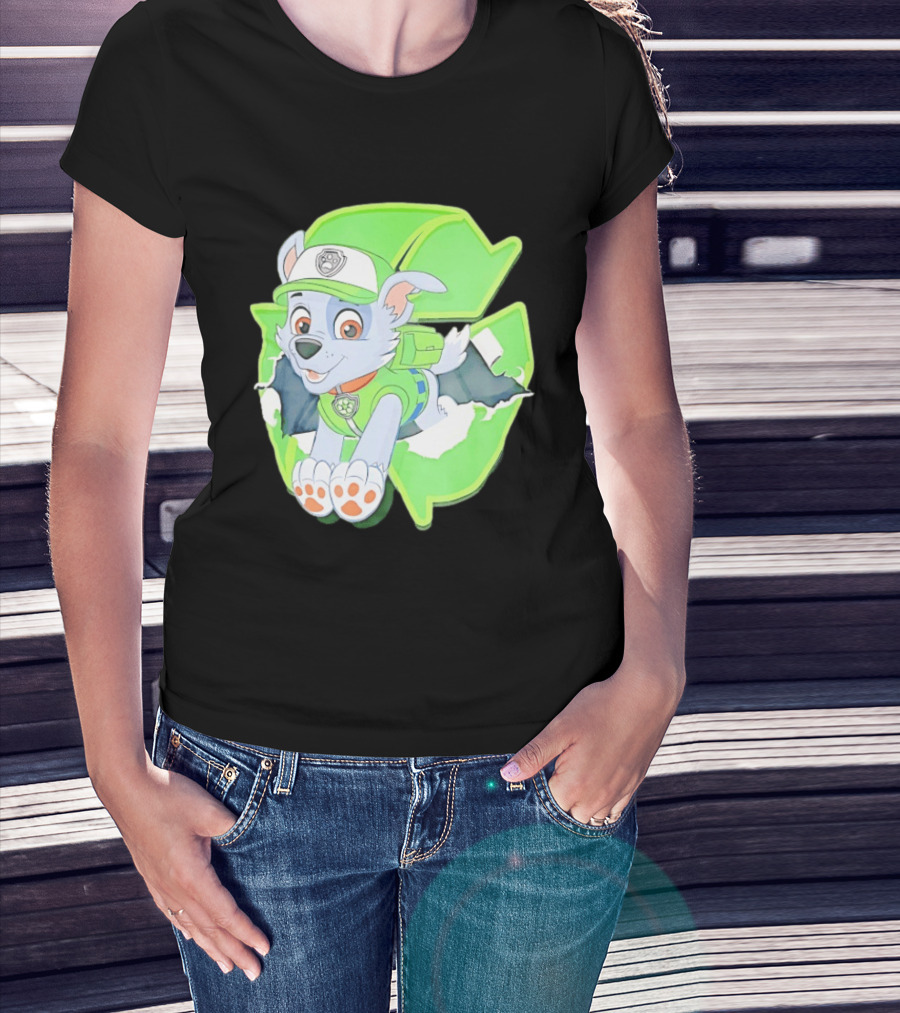 Bought Myself A Rocky Recycle Adventure Paw Patrol Rocky Puppy Patrol Green Eco Friendly T-Shirt