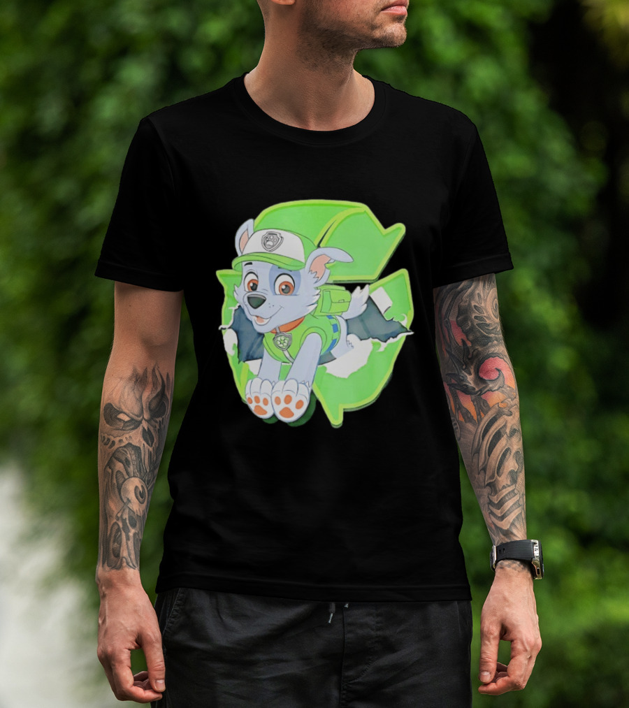 Bought Myself A Rocky Recycle Adventure Paw Patrol Rocky Puppy Patrol Green Eco Friendly T-Shirt