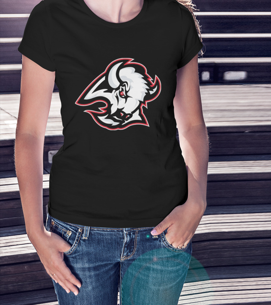 Buffalo Sabres White Bison Head Icon NHL Team Jersey T-Shirt