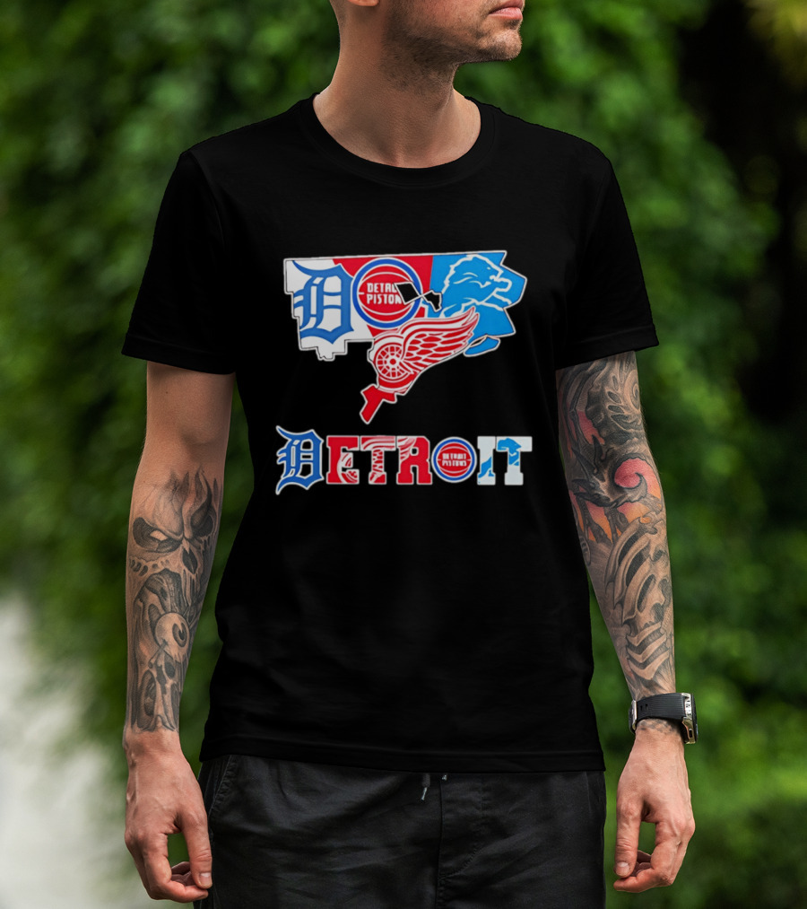 Detroit Pistons Lions Red Wings Tigers State Michigan T-Shirt