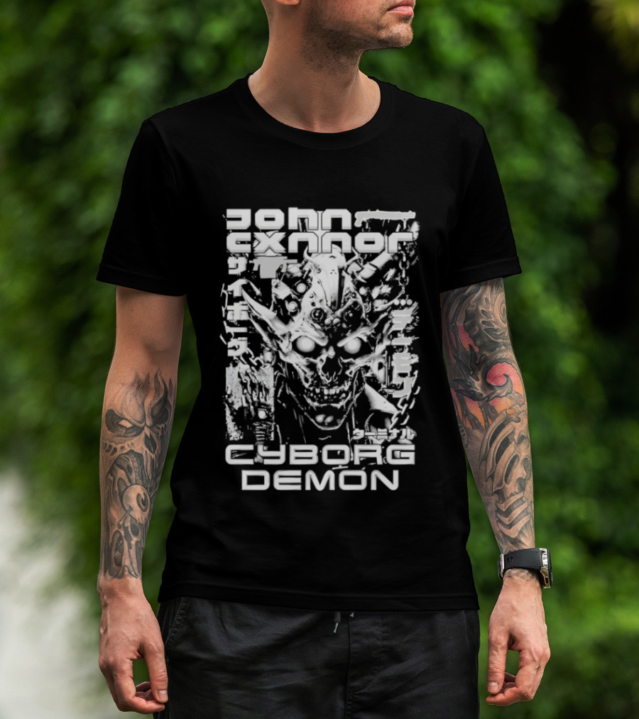 John Cxnnor Gravitated Cyborg Demon T-Shirt