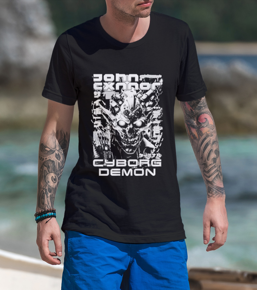 John Cxnnor Gravitated Cyborg Demon T-Shirt