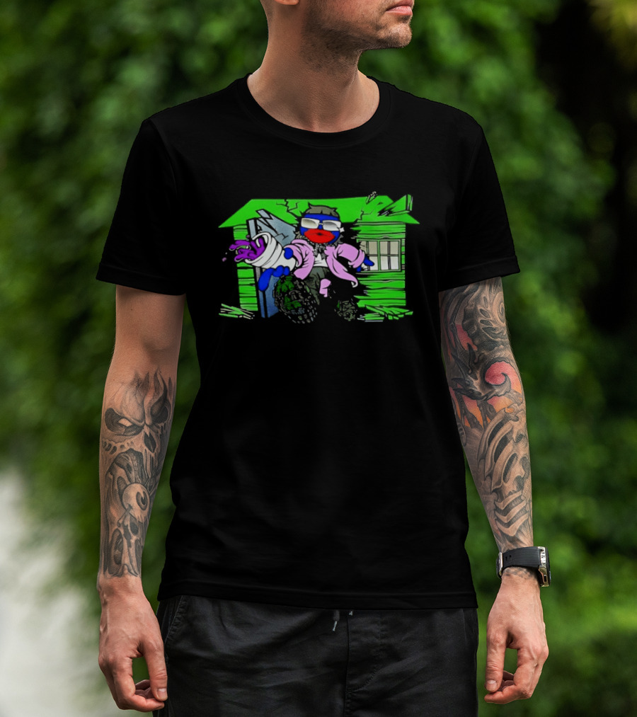 Joeyy Tour NOD Zombie House Neon Paint Splatter T-Shirt