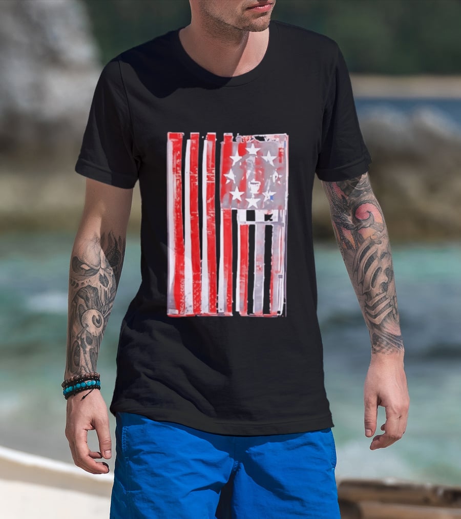 Rottweiler American Flag Independence Dog Lovers Patriotic USA T-Shirt